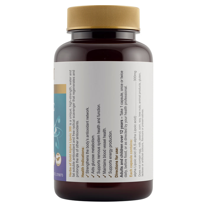 Herbs Of Gold Alpha Lipoic 300 60 Capsules
