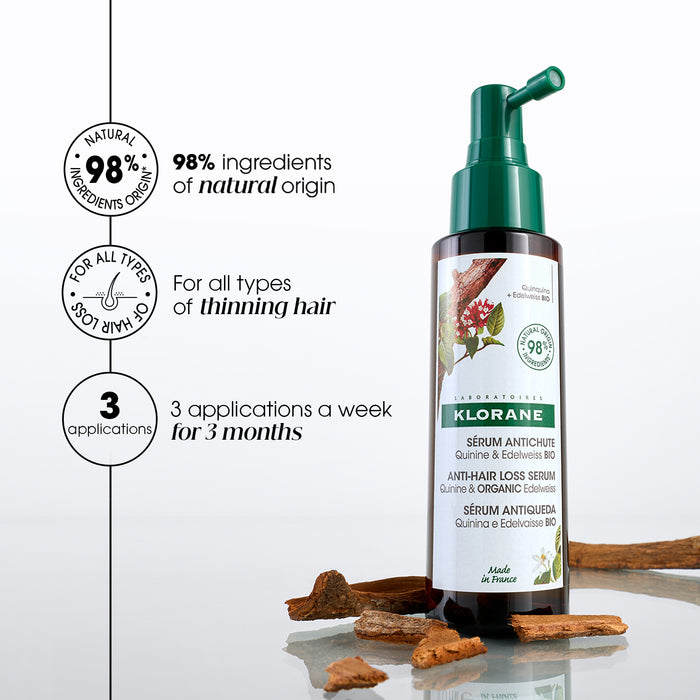 Klorane Strengthening Serum with Quinine and Organic Edelweiss 100ml