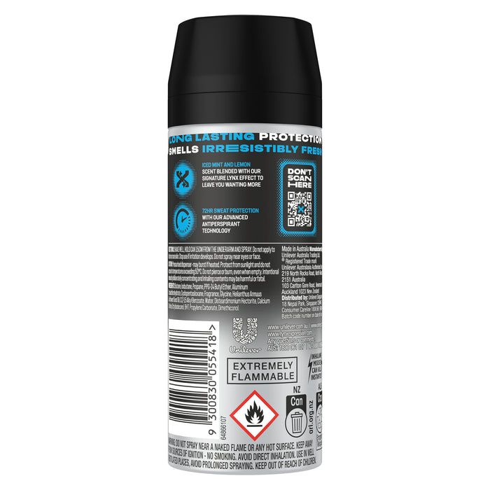 Lynx Antiperspirant Deodorant Chill 165ml.