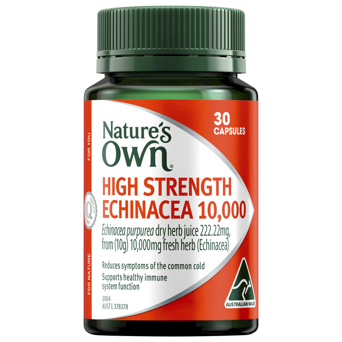 Nature's Own High Strength Echinacea 10,000mg 30 Capsules.