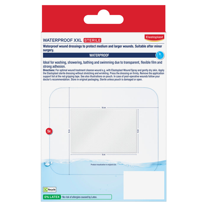 Elastoplast 48628 Aqua Protect 8x10cm 5 Dressings.