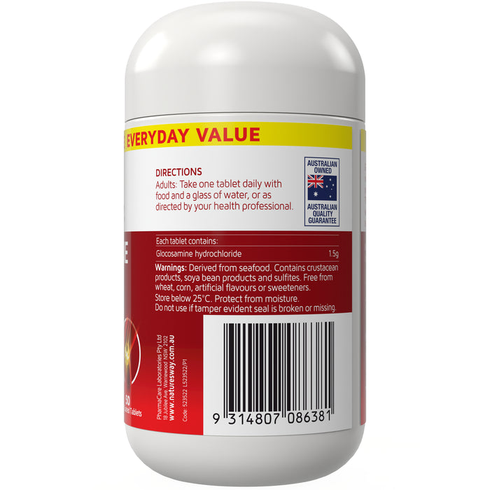 Nature's Way Glucosamine HCL 1500mg 50 Tablets