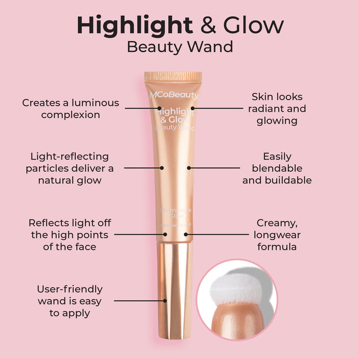 MCo Beauty Highlight & Glow Beauty Wand Champagne Glow