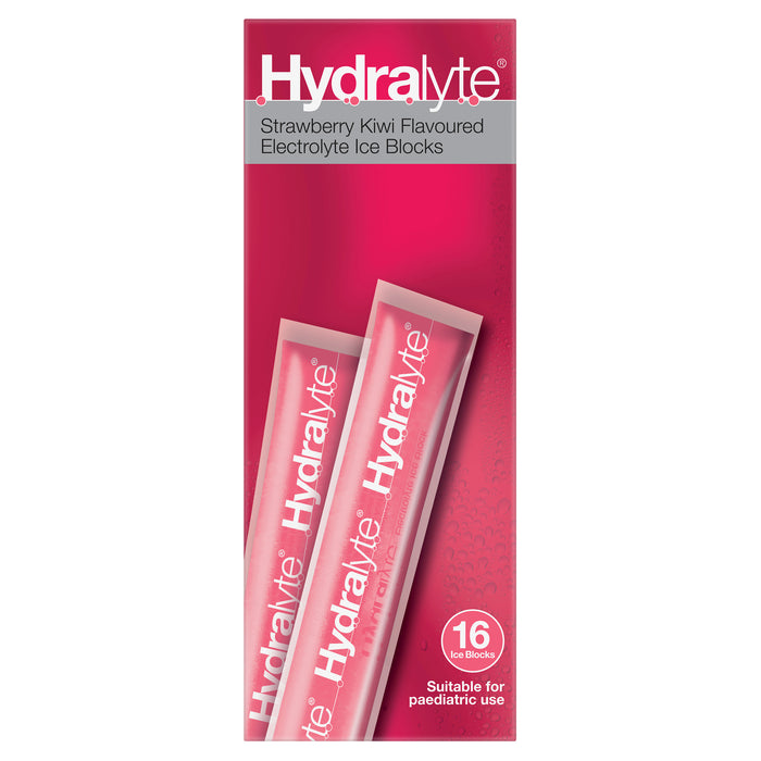 Hydralyte Rehydration Ice Blocks Strawberry Kiwi 16