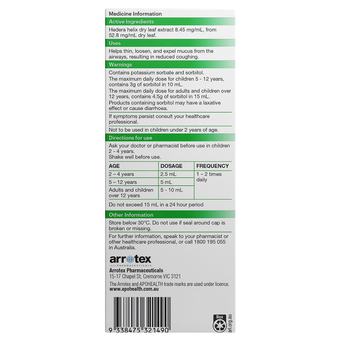 APO Child Natural Cough Relief 200ml