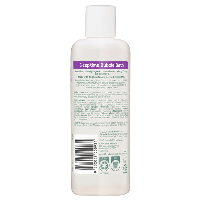 Gaia Natural Baby Sleeptime Bubble Bath 250ml
