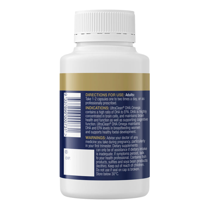 Bioceuticals Ultraclean Dha Omega 60 Soft Capsules