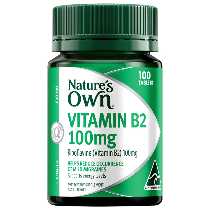 Nature's Own Vitamin B2 100mg 100 Tablets.