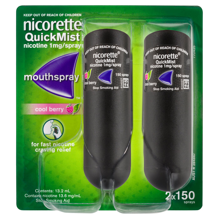 Nicorette QuickMist Spray Duo Cool Berry 150x2