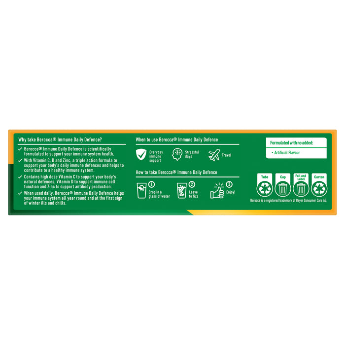 Berocca Effervescent Immune Defence Lemongrass & Ginger 15 Tablets