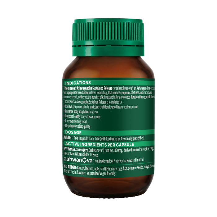Thompsons Ashwagandha Sustained Release 30 Capsule