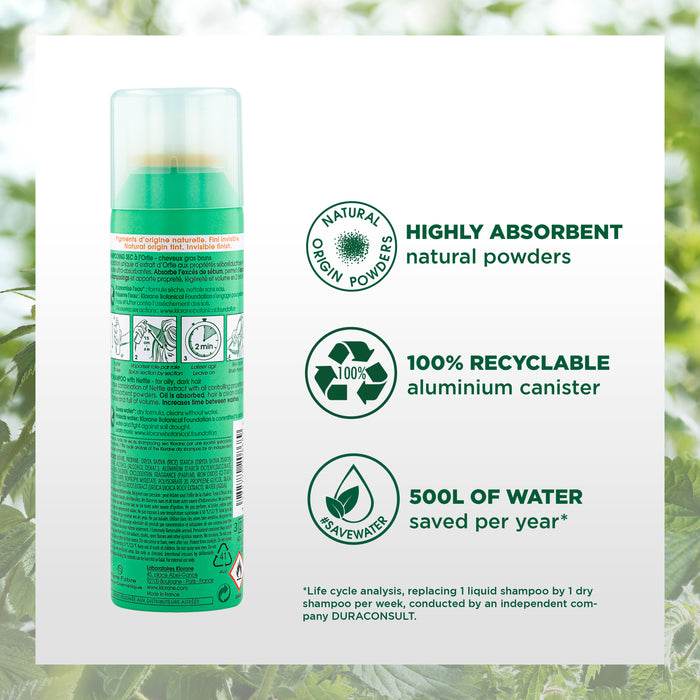 Klorane Nettle Dry Shampoo - Tinted 150ml.