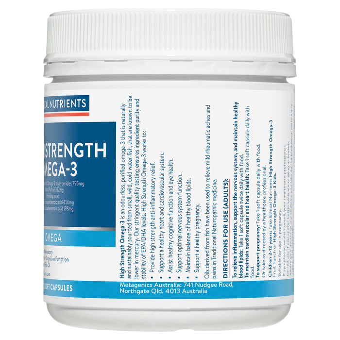 Ethical Nutrients Hi-Strength Fish Oil Capsules 120 Capsules
