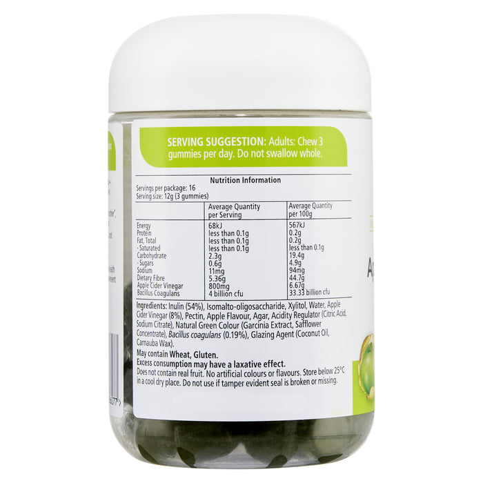 Nature's Way Apple Cidar Vinegar + Probiotic + Prebiotic 50 Adult Vita Gummies