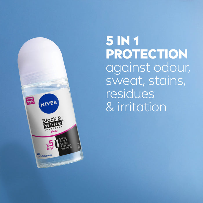 Nivea Women Deodorant Black & White Clear Roll On 50ml.
