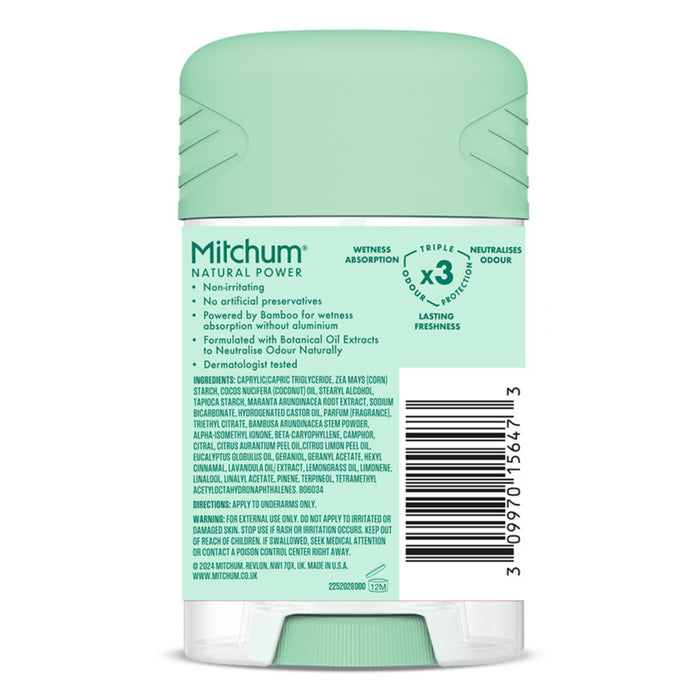 Mitchum Natural Powder Deodorant Stick Eucalyptus 40g