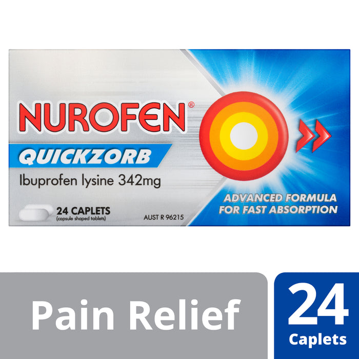 Nurofen Quickzorb Pain Relief Caplets 24 Pack