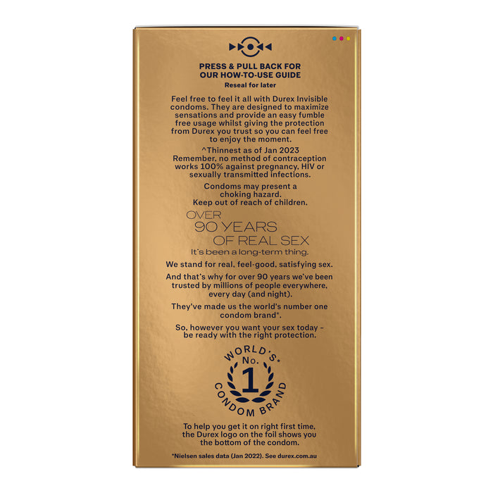 Durex Invisable Regular Fit Condom 20pk