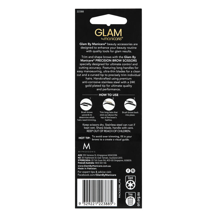 Glam By Manicare 22388 Glam Precision Brow Scissors