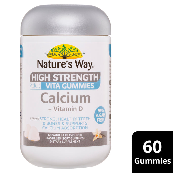 Nature's Way Calcium High Strength Sugar Free 60 Gummies