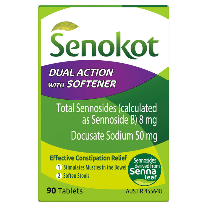 Senokot Dual Action 90 Tablets.