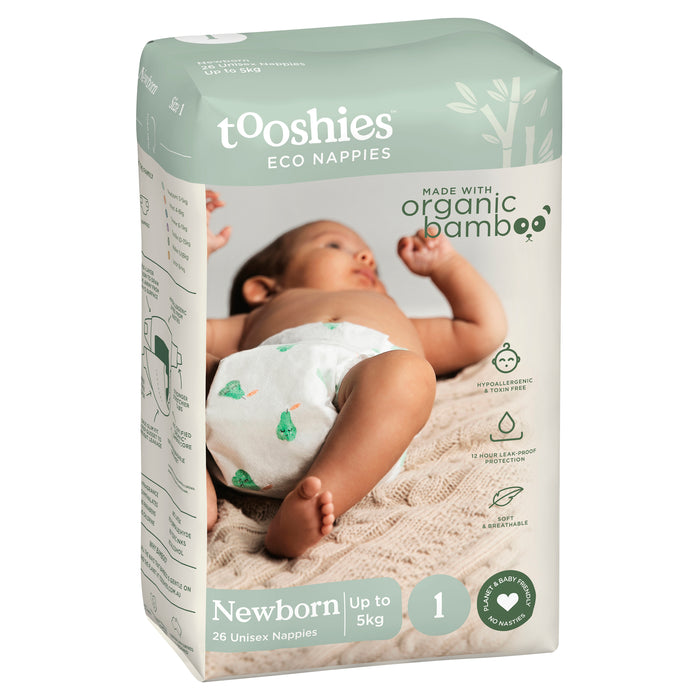 Tooshies Nappies Size 1 Newborn 26 Pack