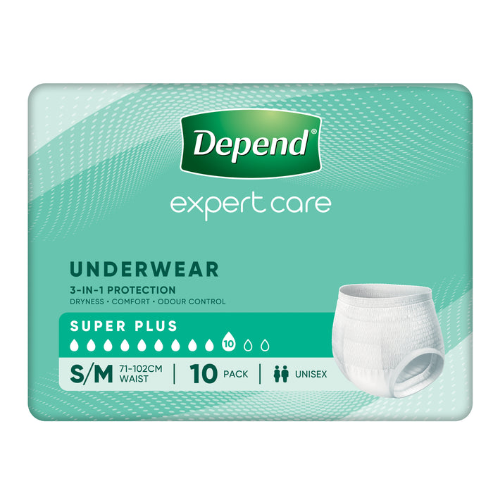 Depend Adult Underwear Super Plus Small-Medium 10 Pack