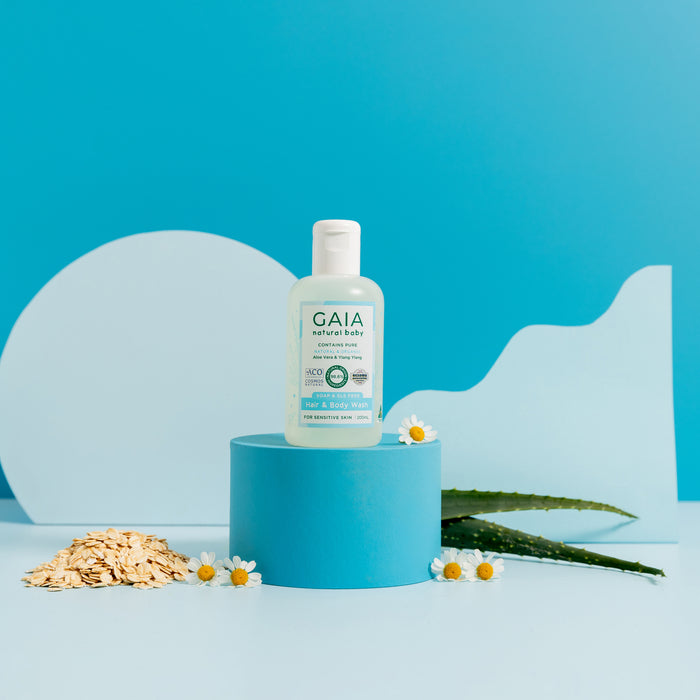 Gaia Natural Baby Hair and Body Wash 200ml.