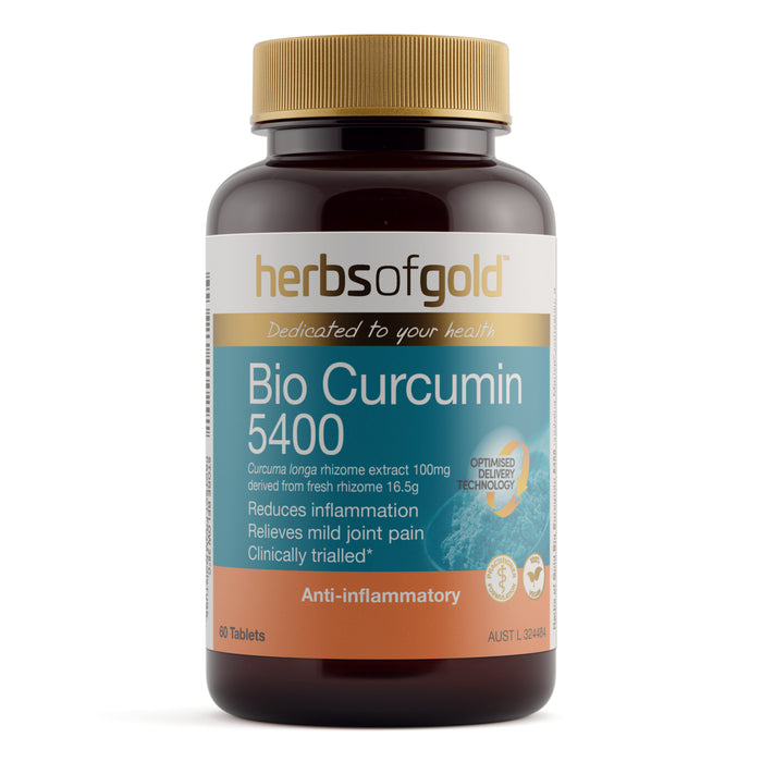 Herbs Of Gold Bio Curcumin 5400 60 Tablets.