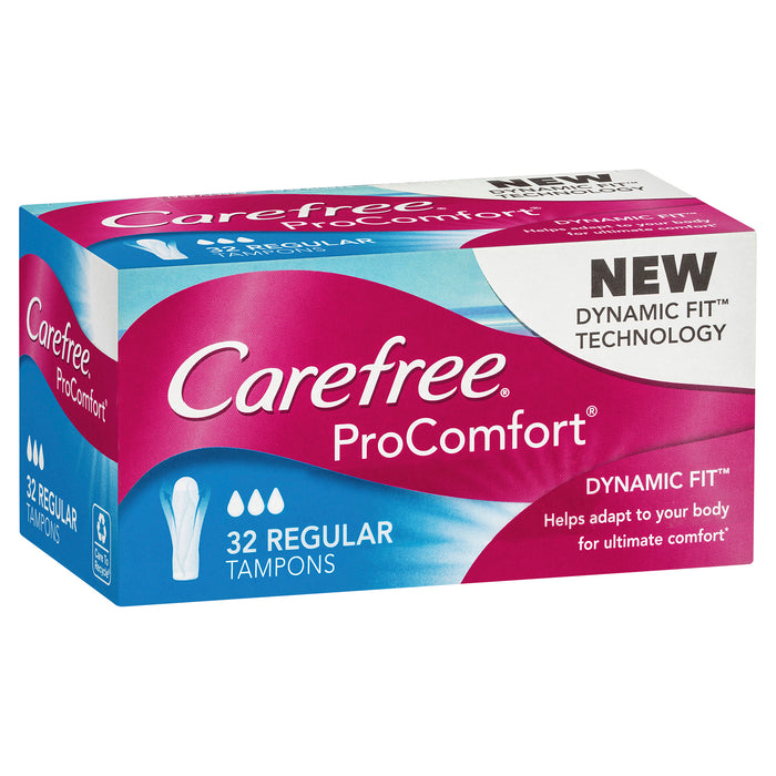 Carefree Tampons ProComfort Dynamic Fit Regular 32