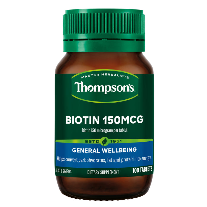 Thompson's Biotin 150mcg 100 Tablets.