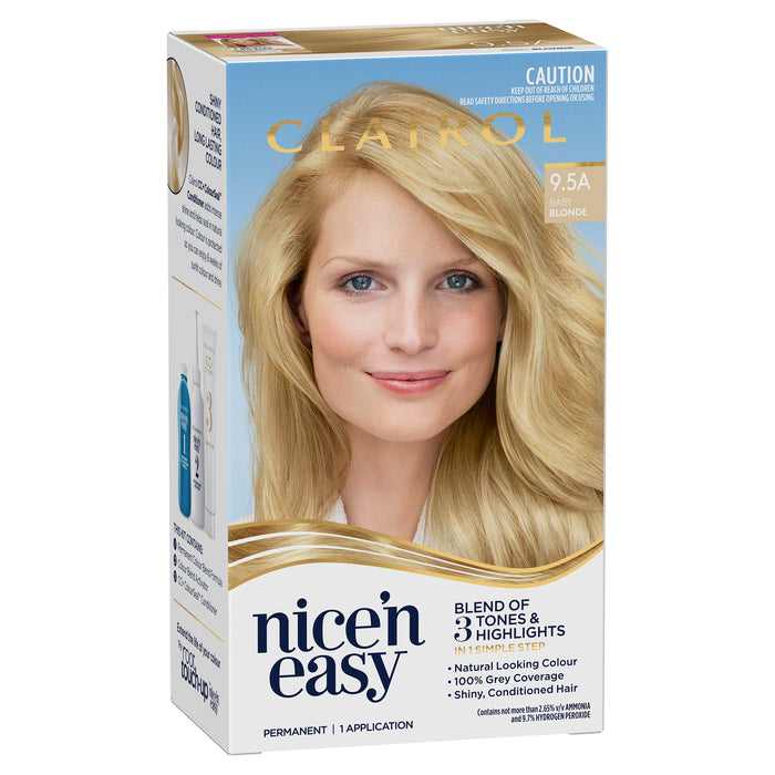 Clairol Nice N Easy 9.5A Natural Baby Blonde.
