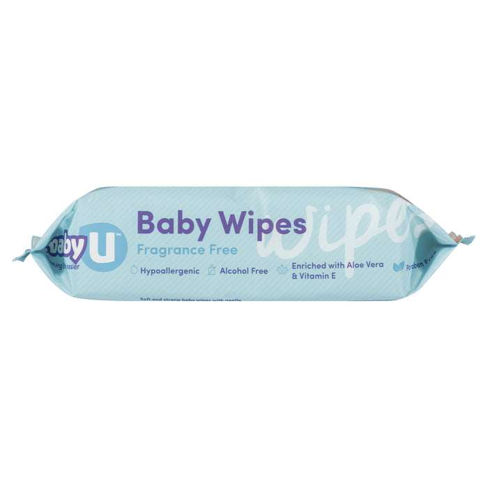 Baby U Baby Wipes Fragrance Free 80