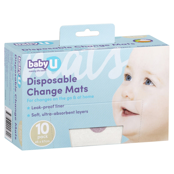 Baby U Disposable Change Mats 10 Pack