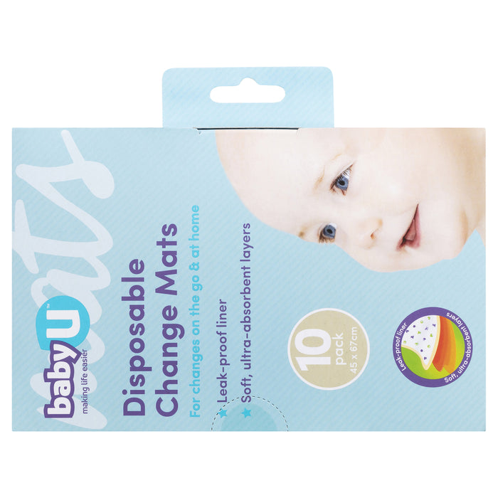 Baby U Disposable Change Mats 10 Pack