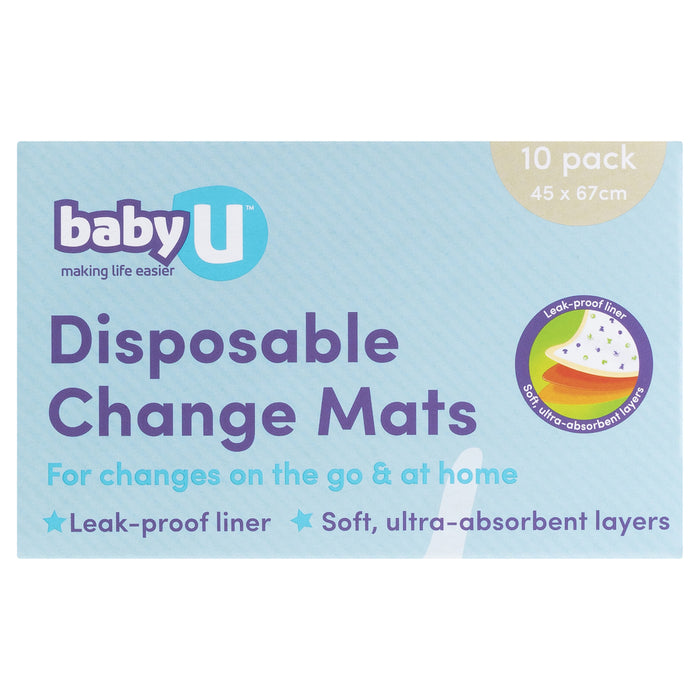 Baby U Disposable Change Mats 10 Pack