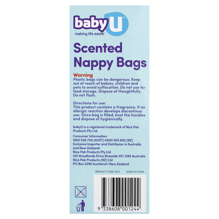 Baby U Nappy Bags 200 Pack