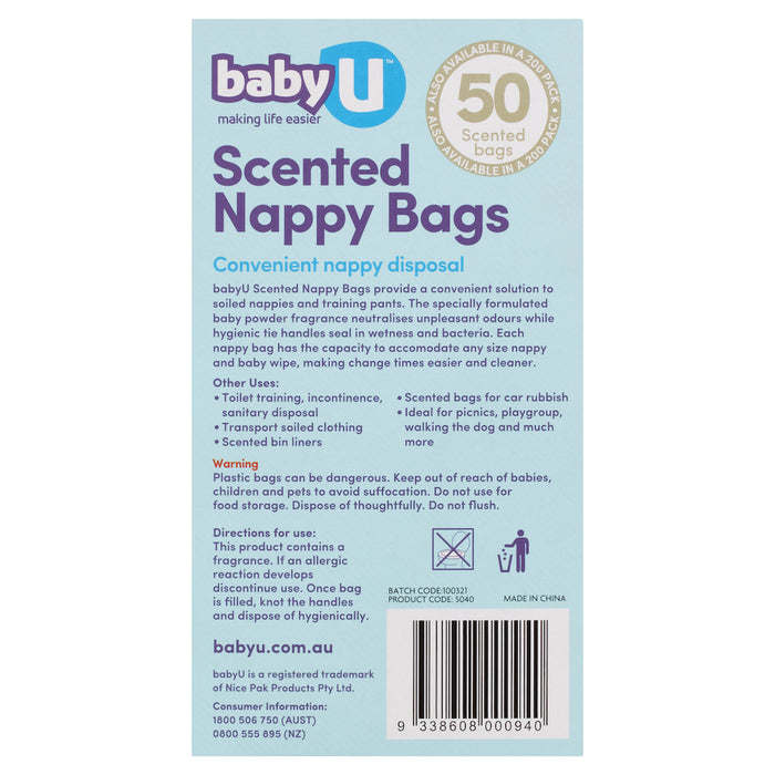 Baby U Nappy Bags 50 Pack