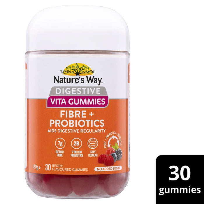 Nature's Way Medicinal Vita Gummies Fibre + Probiotics 30