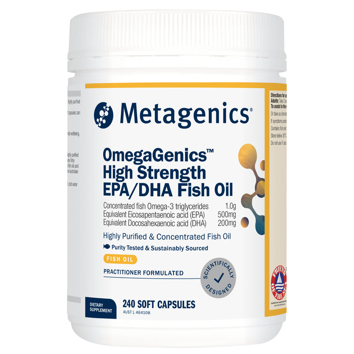 Metagenics Omegagenics H/S Epa/Dha Fish Oil 240 Capsules