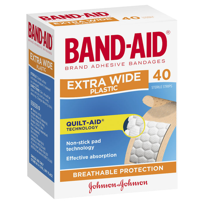 Band-Aid Adhesive Strips Extra Wide 40