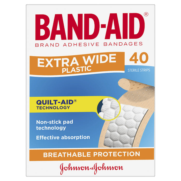 Band-Aid Adhesive Strips Extra Wide 40