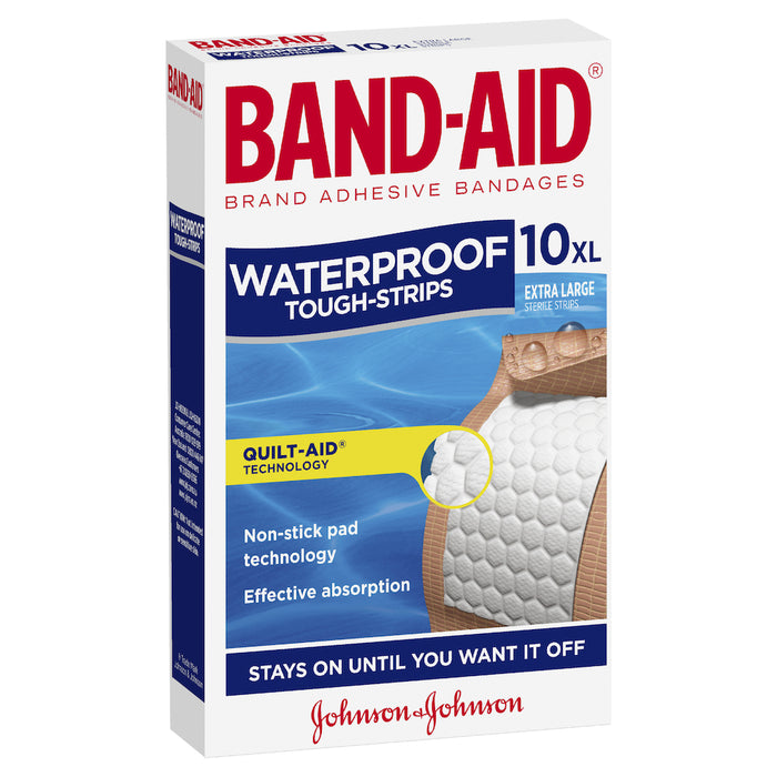 Band-Aid Brand Tough Strips Waterproof Extra Large 10