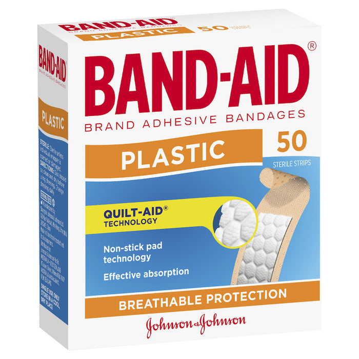 Band-Aid Plastic Strips 50