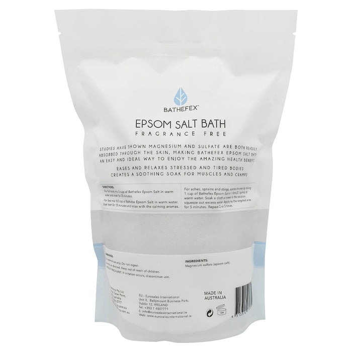 Bathefex Epsom Salt Fragrance Free 1.4kg