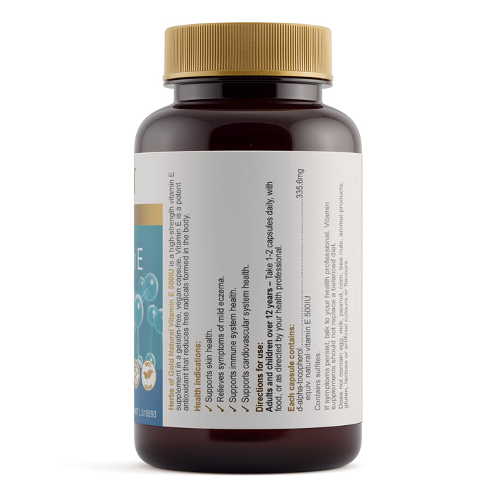 Herbs Of Gold Vitamin E 500IU 100 Capsules