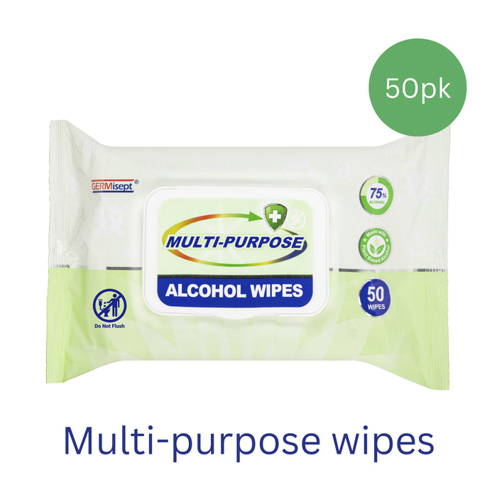 Germisept Multipurpose Alcohol Wipes 50 Wipes