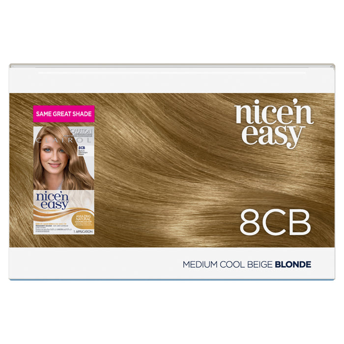 Clairol Nice N Easy 8CB Natural Medium Champagne Blonde.