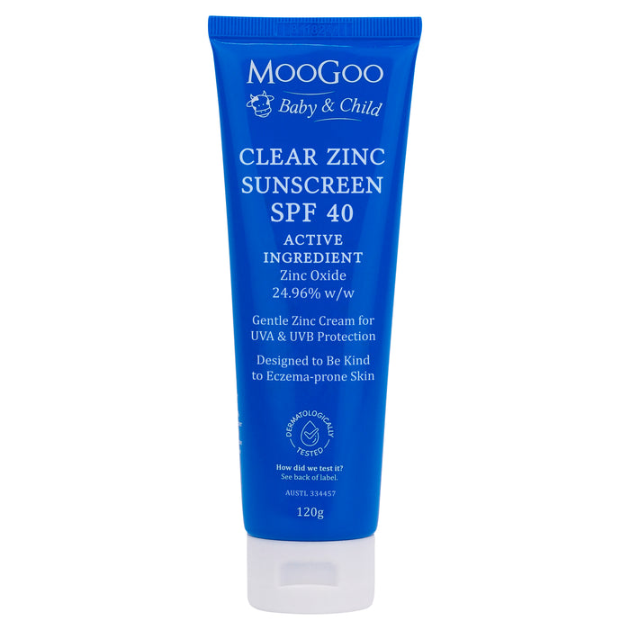 MooGoo Baby & Child Baby & Child Clear Zinc Sunscreen SPF 40 120g