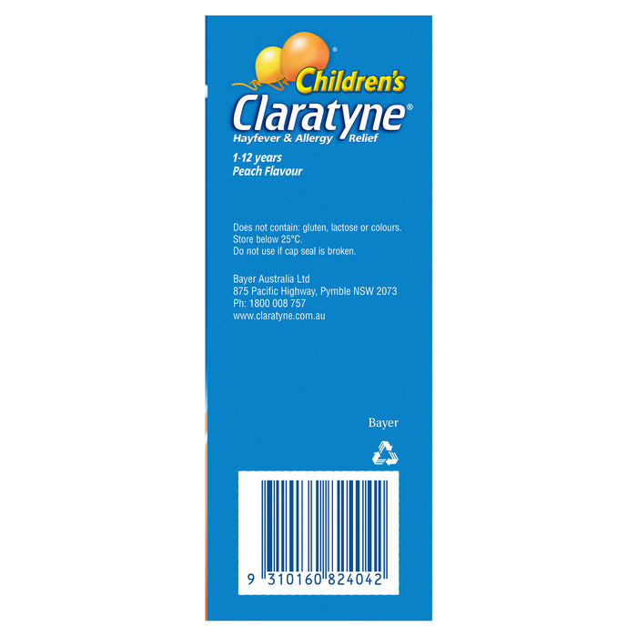 Claratyne Syrup Peach 150ml